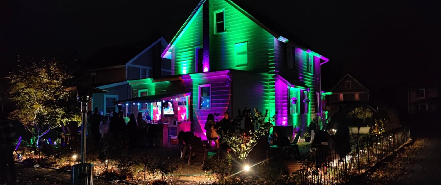 Event Lighting at a Party in Akron