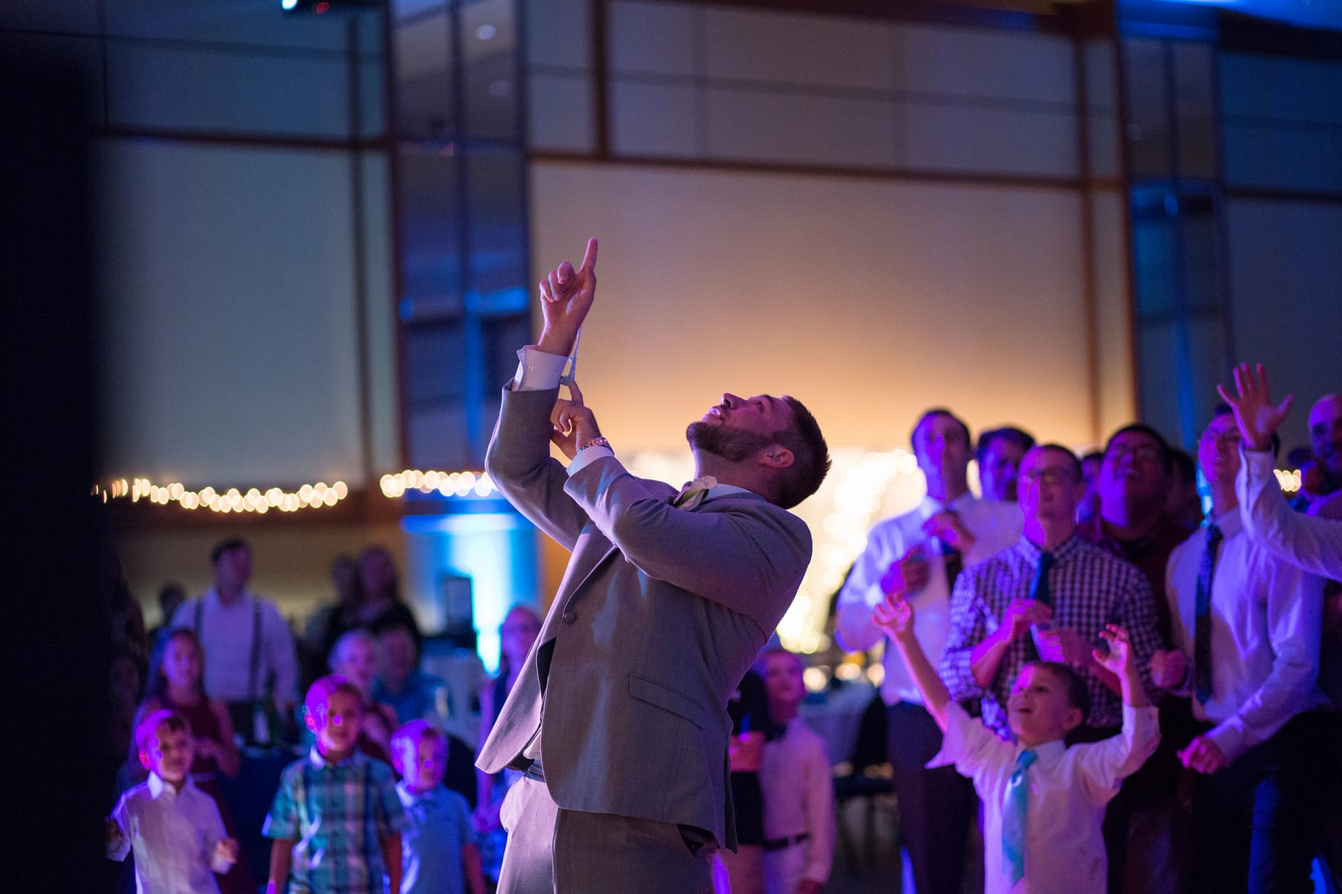wedding guest celebrating at a reception in Northeast Ohio
