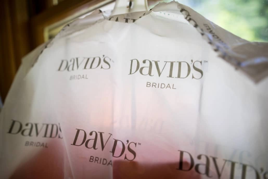 David's Bridal Budget Wedding Dress. one of two dresses